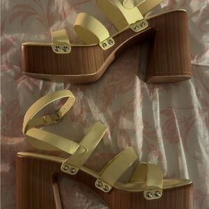 Forever 21 Yellow Platform Heels